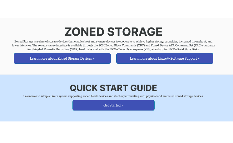 Zoned Storage.io: Development Libraries and Tools for Developers