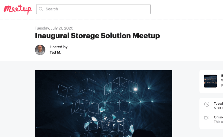 Join Storage Solutions Meetup Group